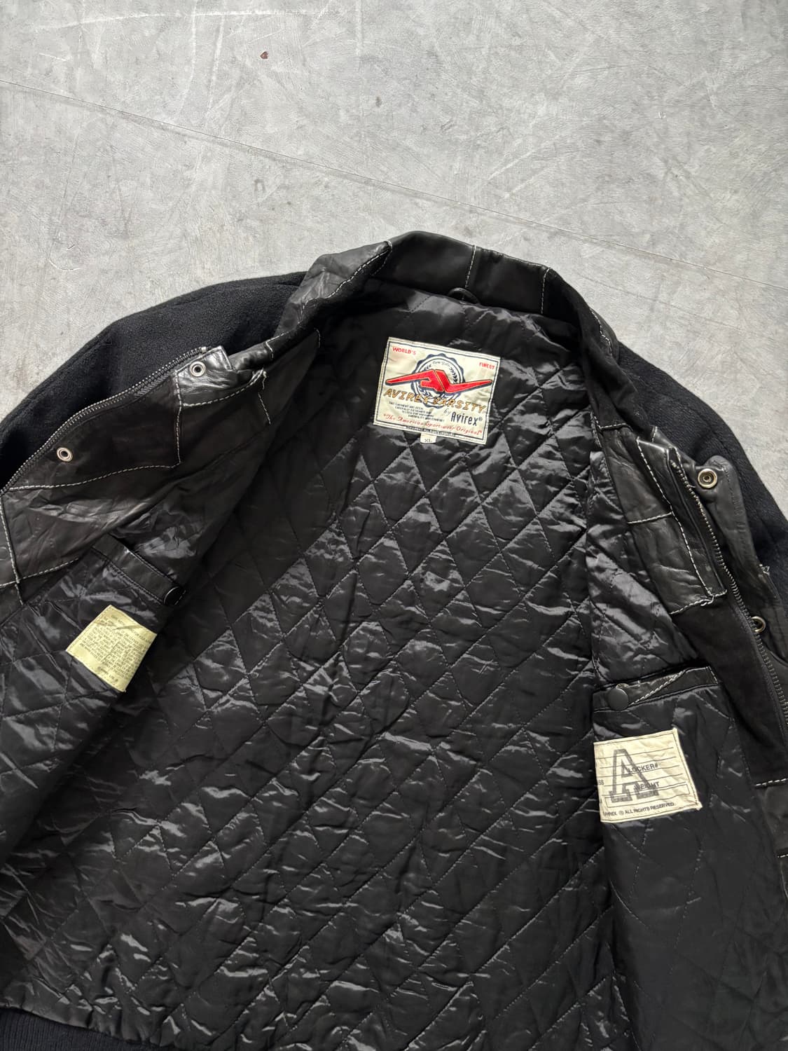 Avirex 아비렉스 스웨이드 패치워크 바시티 자켓 상품이미지8