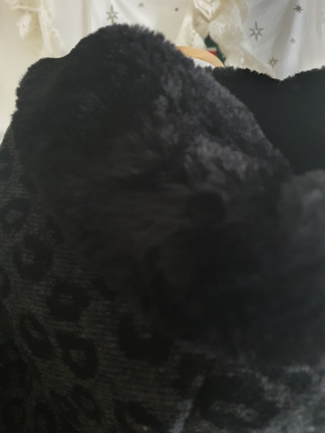 [갸루] 레오파드 퍼 카라 더블 코트 겨울외투 상품이미지5