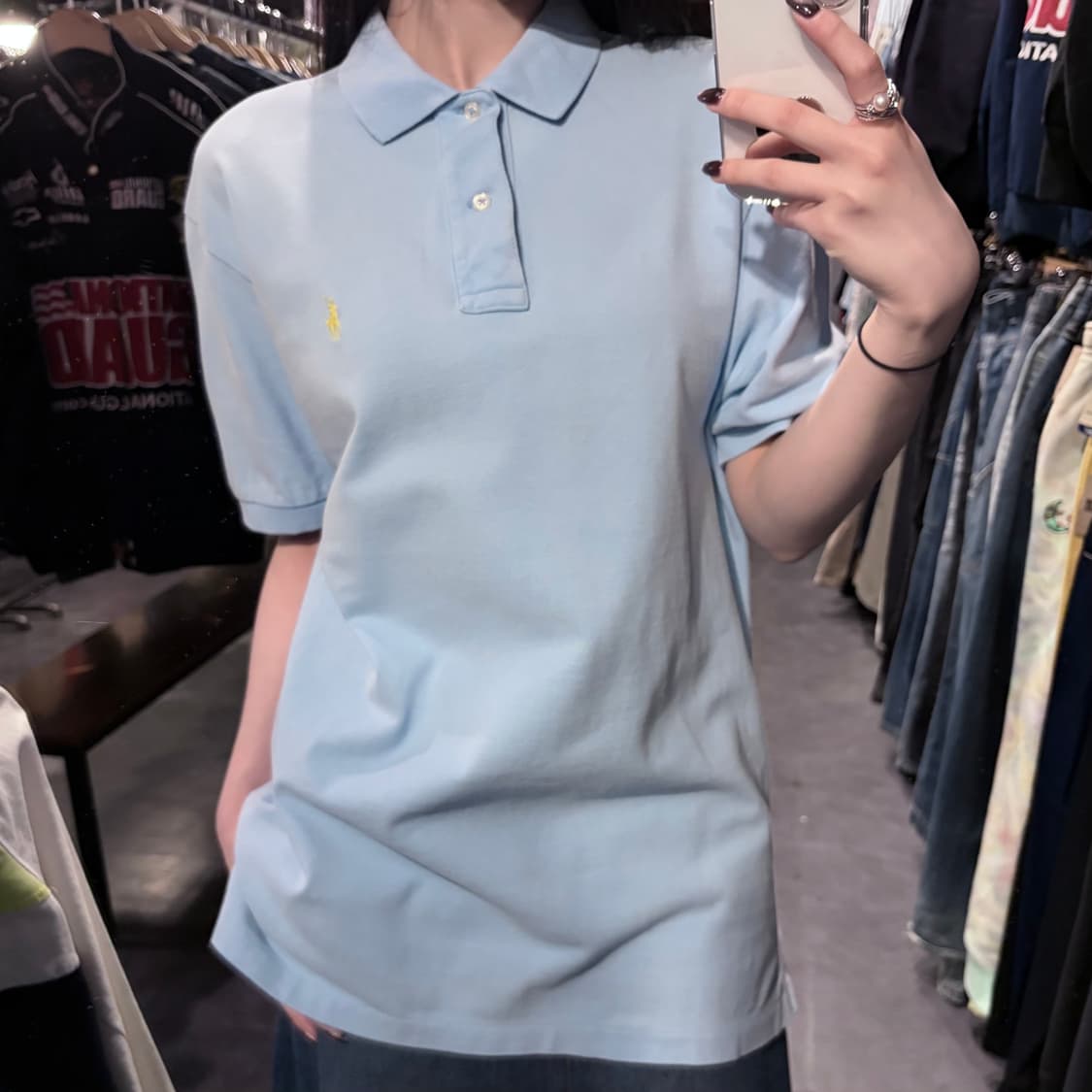 [IM] 폴로랄프로렌 반팔 피케 셔츠 스카이블루 상품이미지5