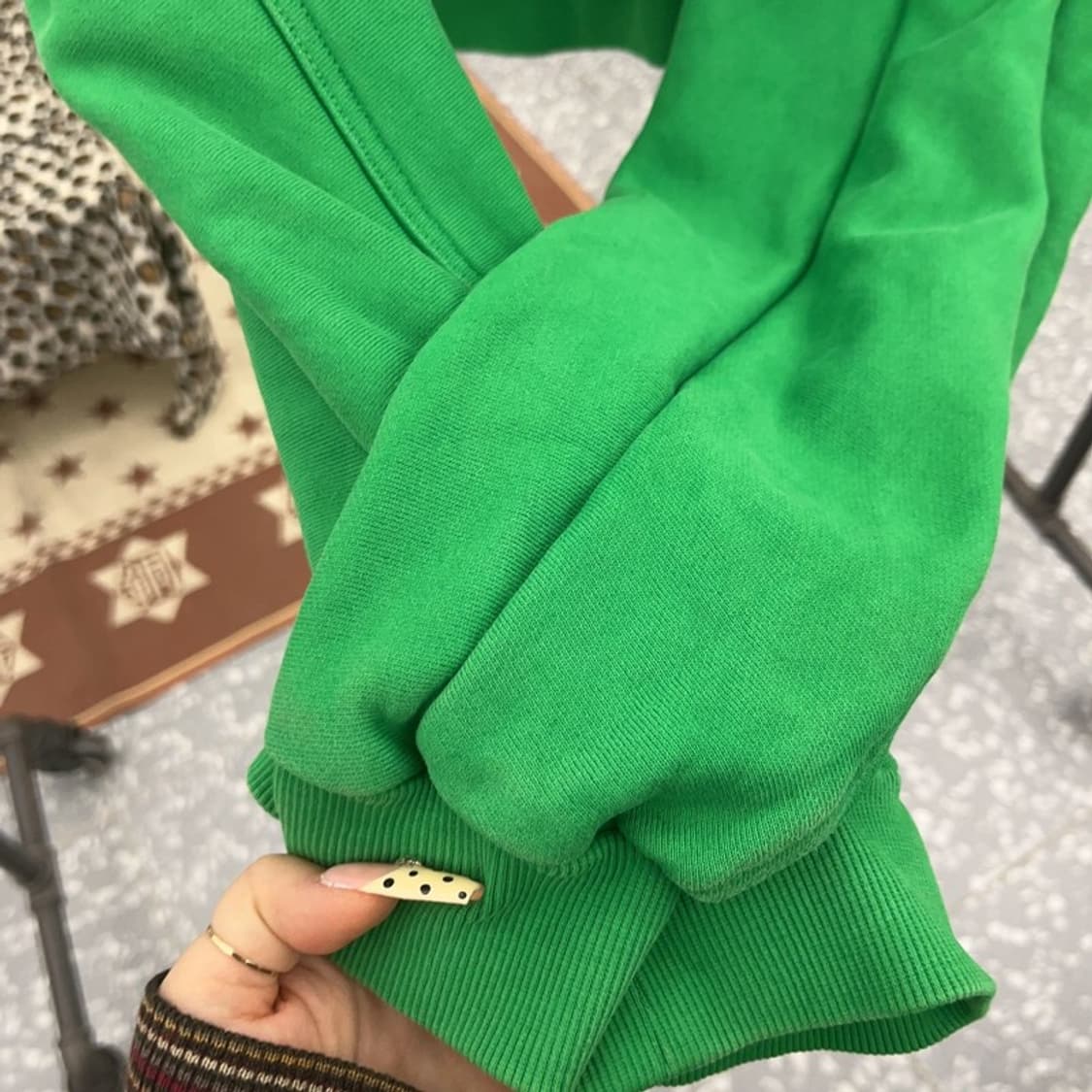 그레일즈 레트로 힙합 지오메트리 그린 후드티 2 C09580 상품이미지8