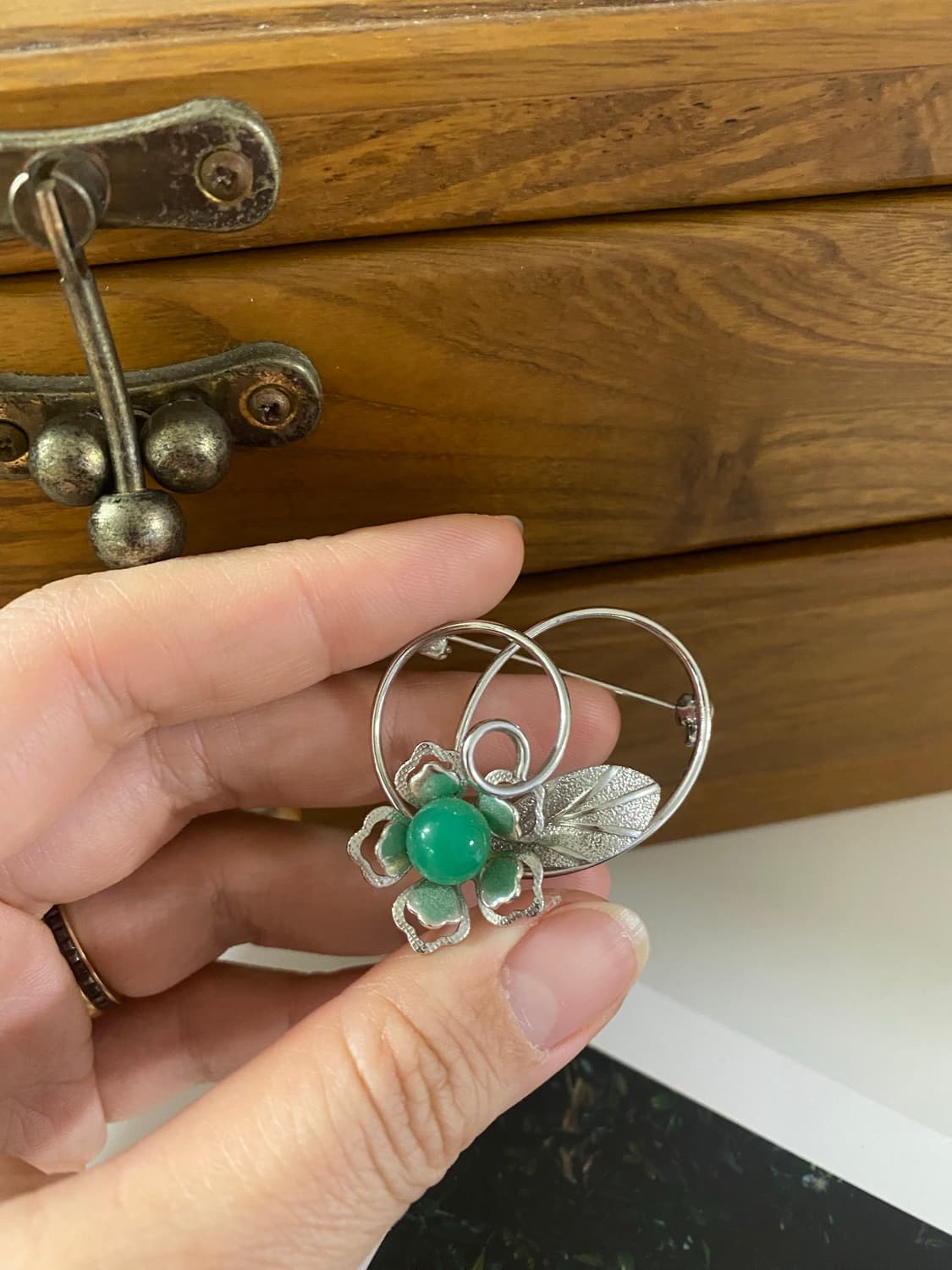 플라워 그린 브로치 상품이미지5