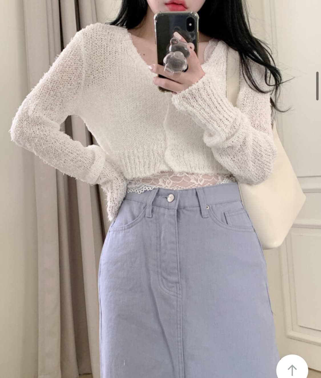 밑단 레이스 슬리브리스 상품이미지4