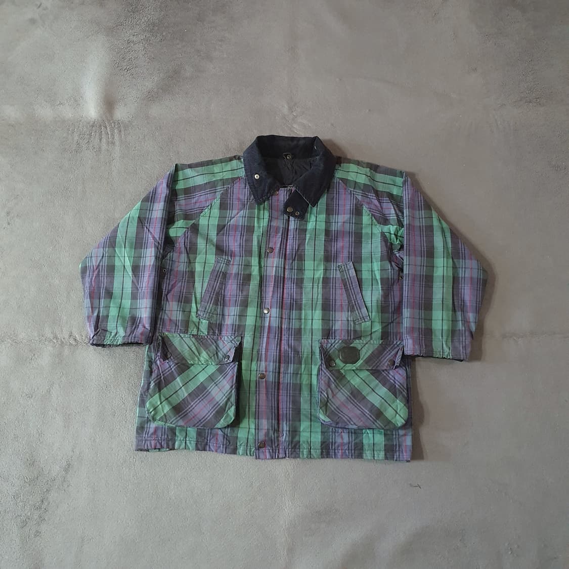 90s 버버리 타탄체크 블랙와치 헌팅 자켓 M 상품이미지1