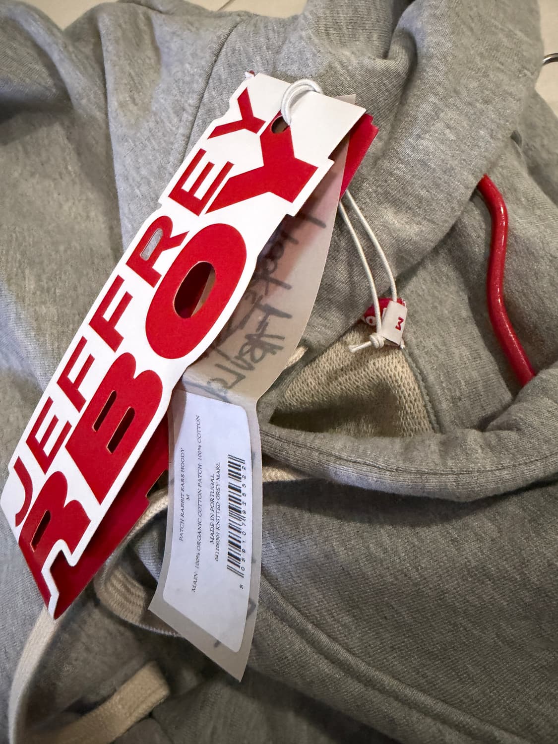 찰리제프리 러버보이 그레이 패치 래빗 이어 후디 상품이미지4