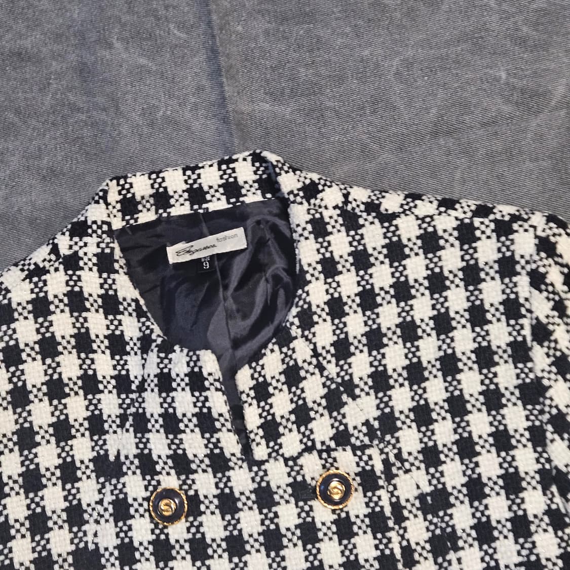 빈티지 체크 자켓 상품이미지2