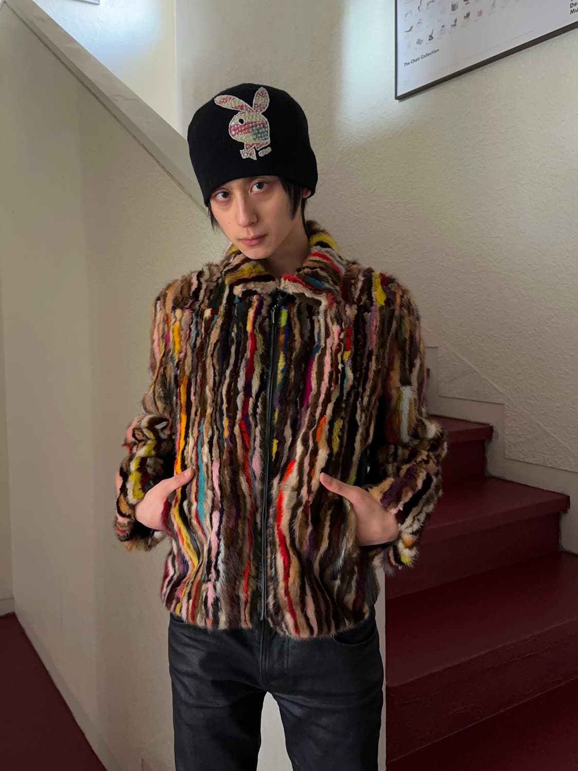 밍크 멀티컬러 럭셔리 자켓 상품이미지2