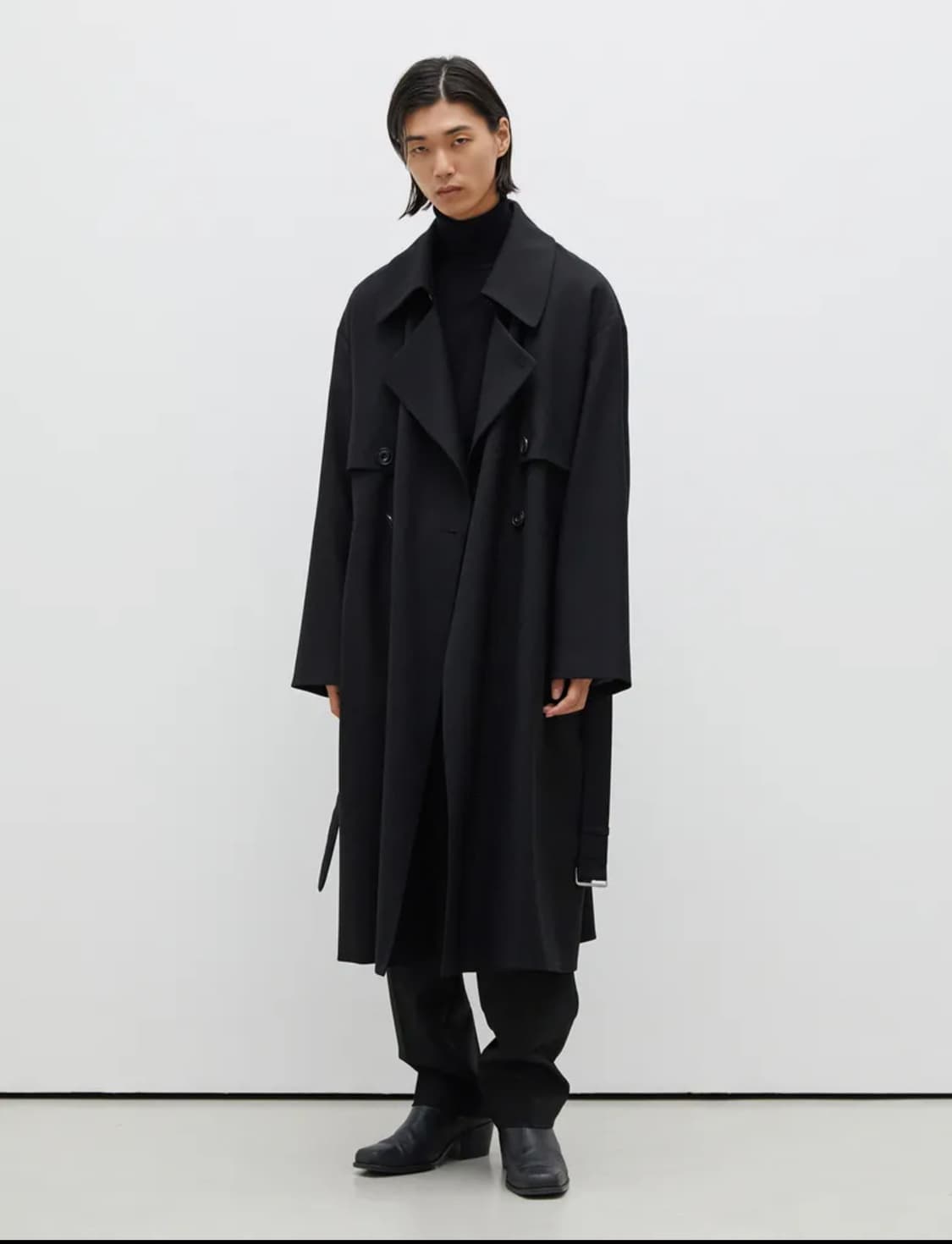 [남성XS]주앙옴므 트렌치코트 블랙 상품이미지2