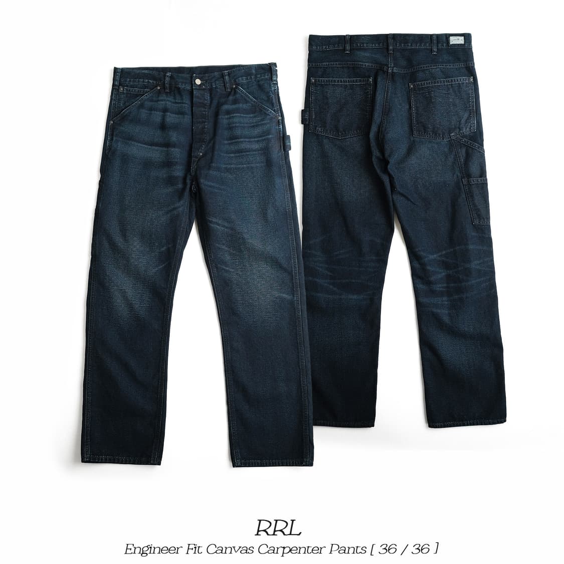 더블알엘 엔지니어핏 캔버스 카펜터 팬츠 인디고 36사이즈 RRL 상품이미지1