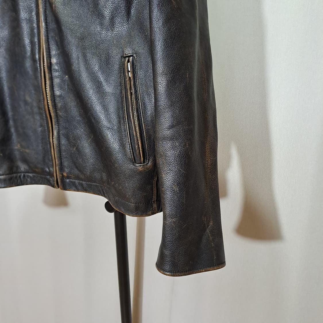 (택포) 할리패치 카우하이드 싱글자켓 M B476 상품이미지4