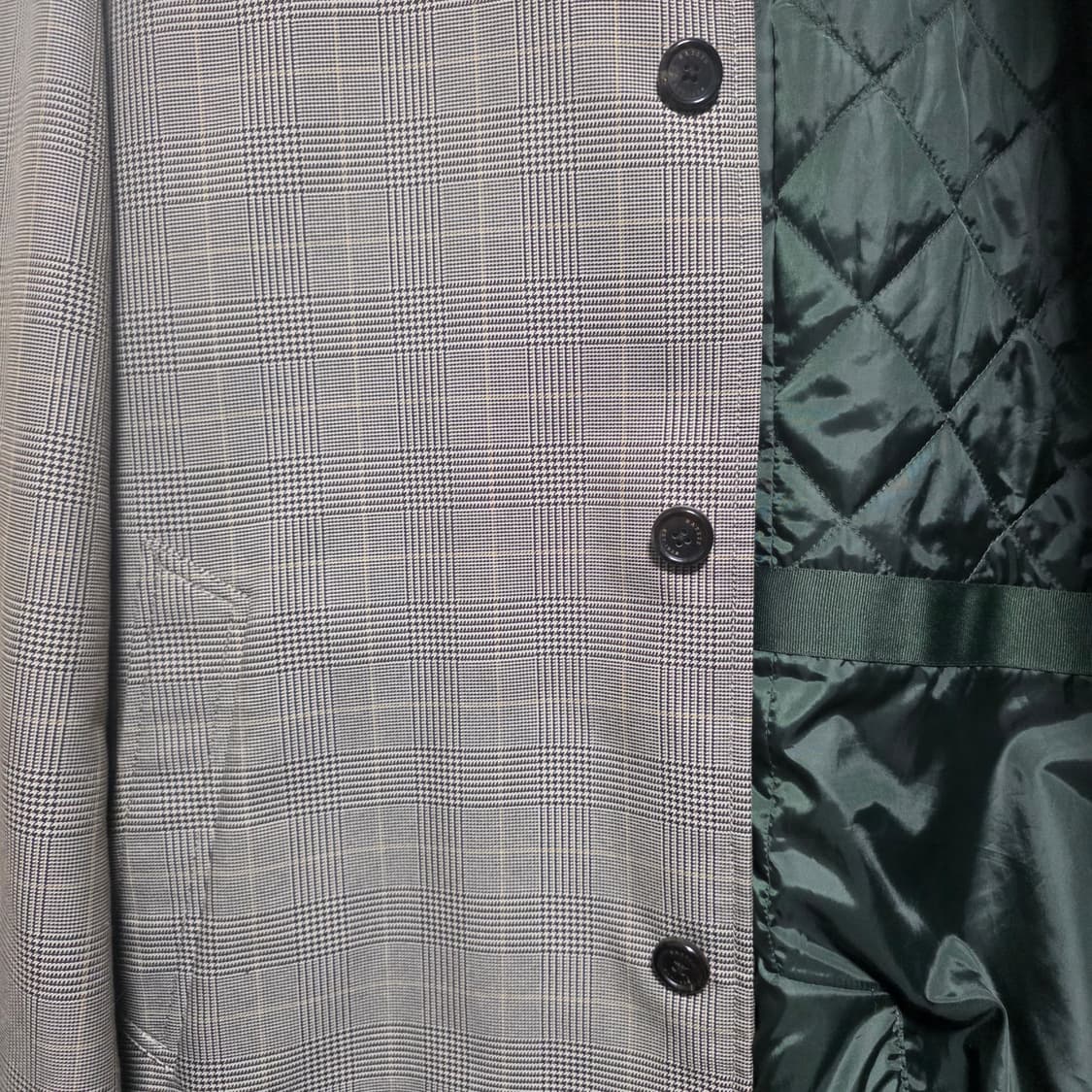 헤지스 남성 면 혼방 하프코트 체크 정장 코트105 (출시가35만원)
 상품이미지7