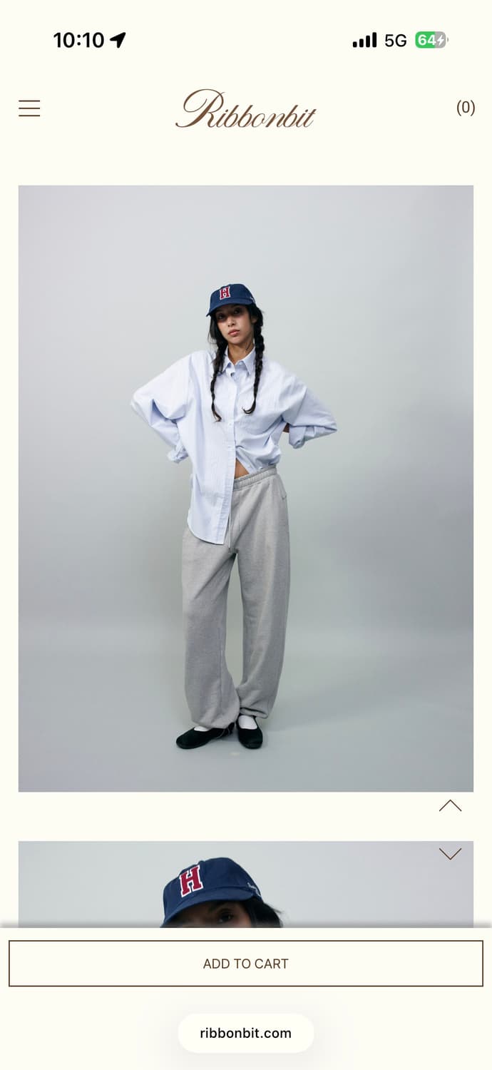 리본빛 옥스퍼드 스트라이프 셔츠 블루 새상품 상품이미지3