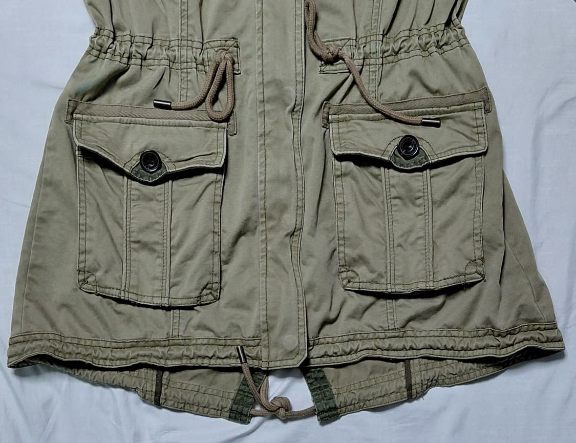 [L] 아베크롬비 여성 후드 야상 자켓 (카키) 상품이미지3