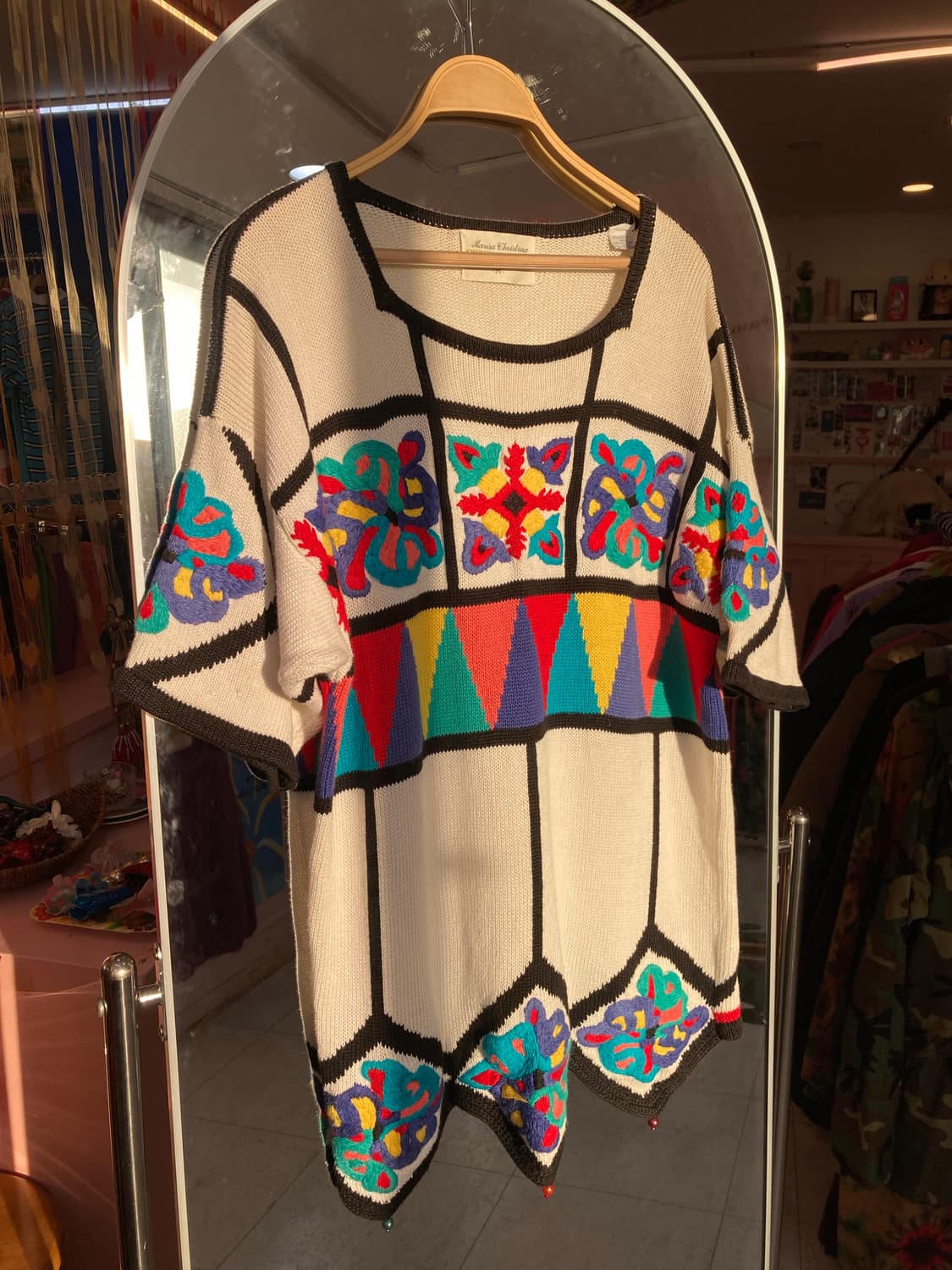 멕시칸 크로셰 무지개 니트 상품이미지1