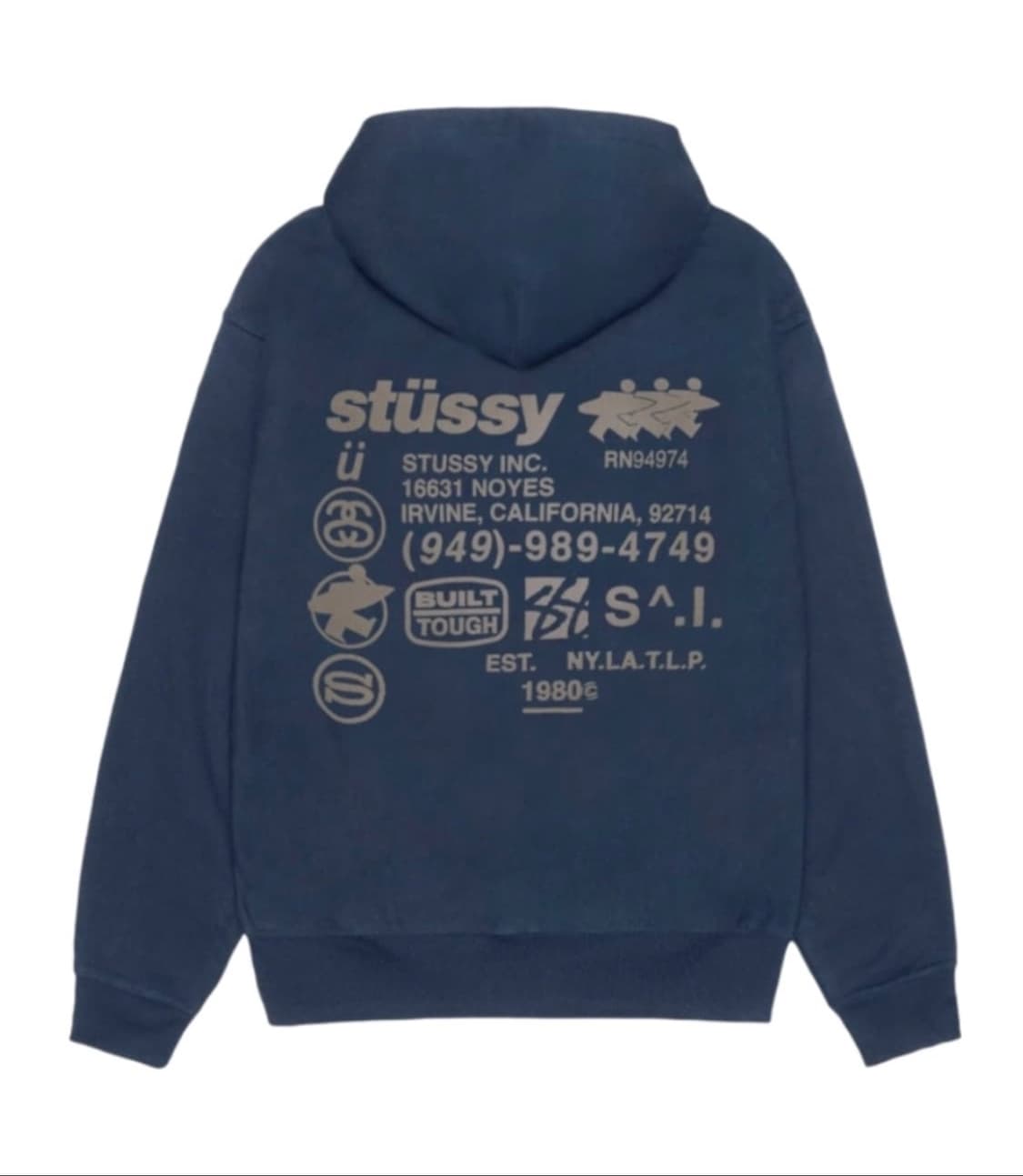 스투시 dna 후드집업 navy 상품이미지1