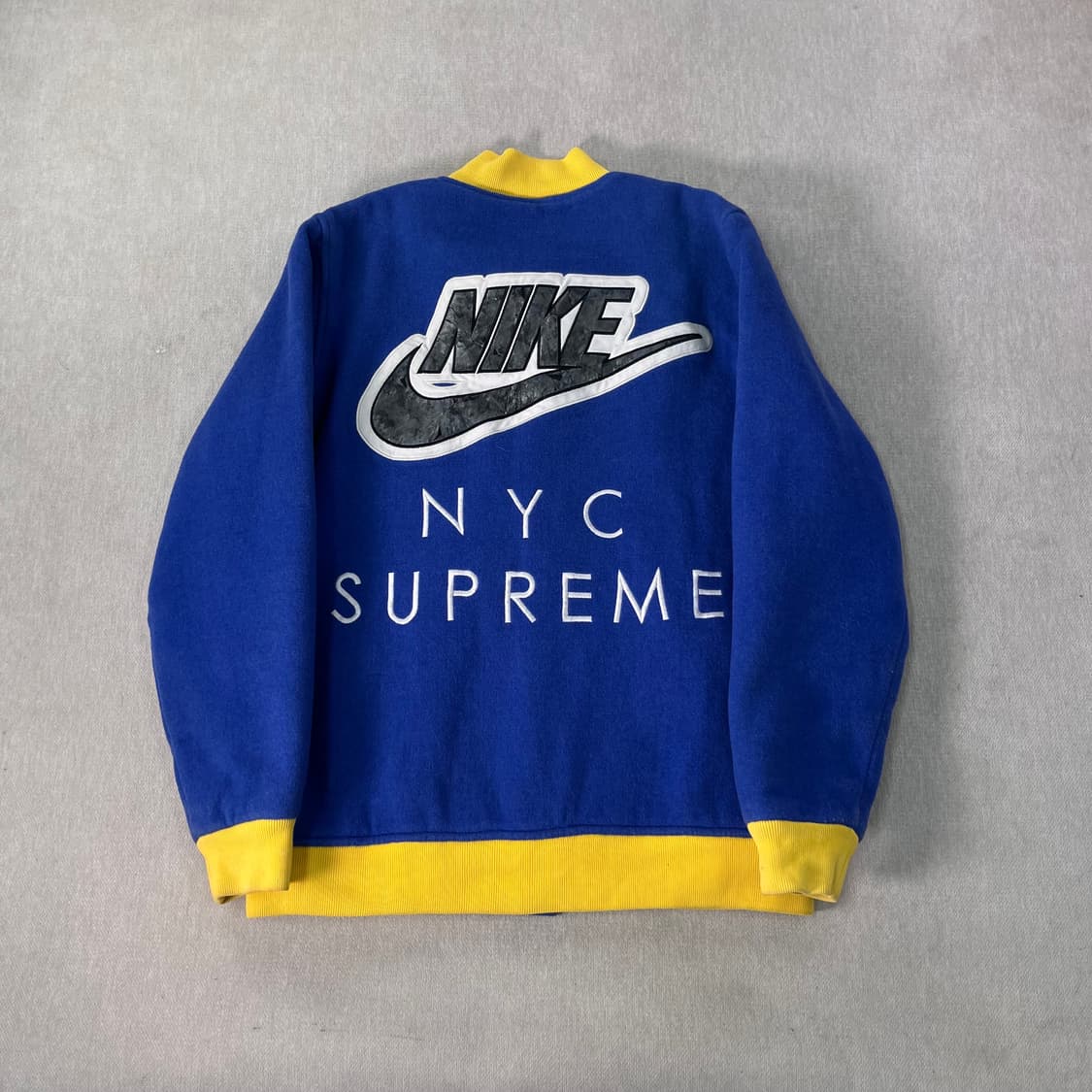 100 나이키 X 슈프림 스타장 슈나장 블루 2007 바시티 자켓 상품이미지1