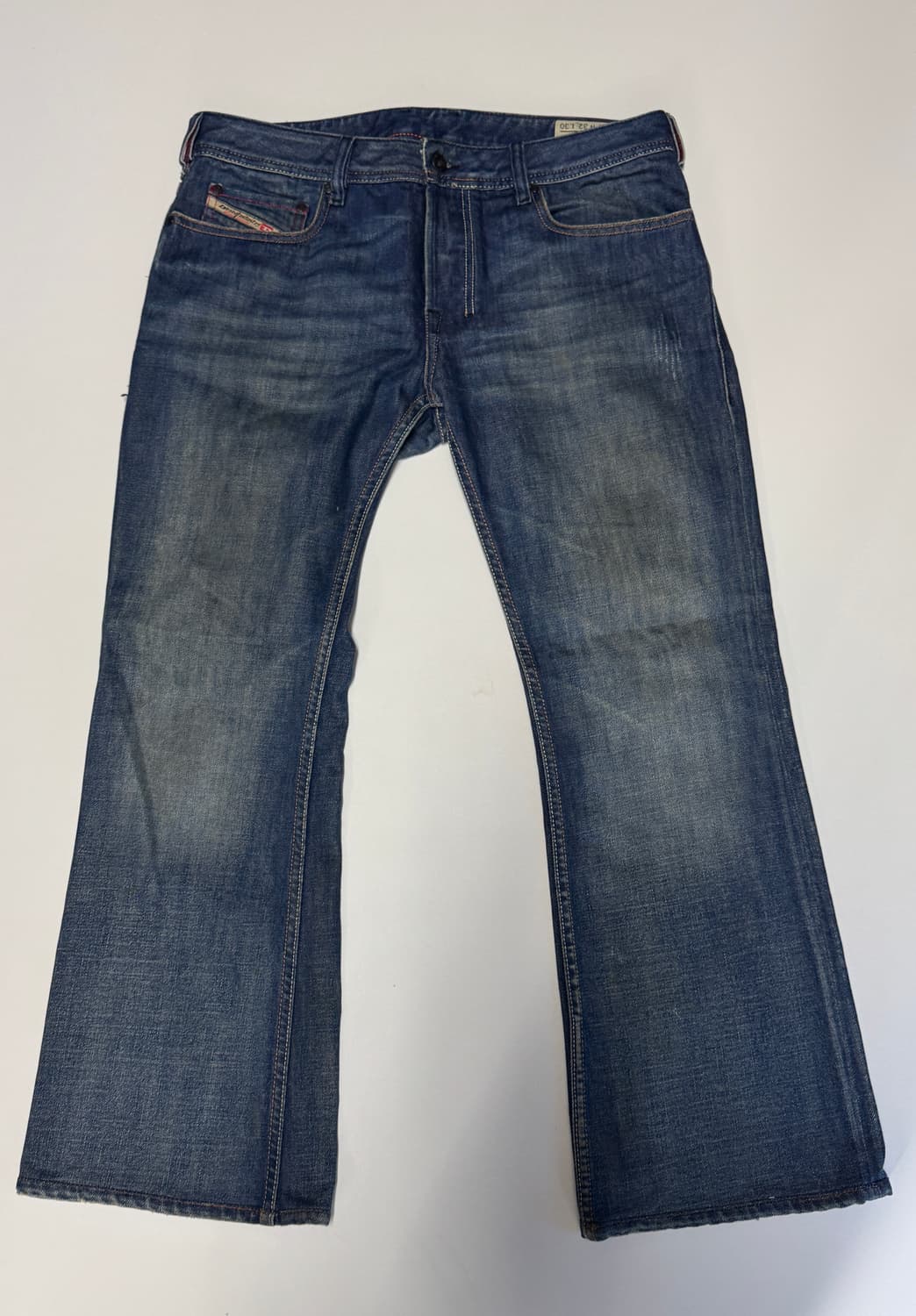 희귀!! 디젤 Diesel Zathan 부츠컷 워싱 데님팬츠 35.4인치 상품이미지1