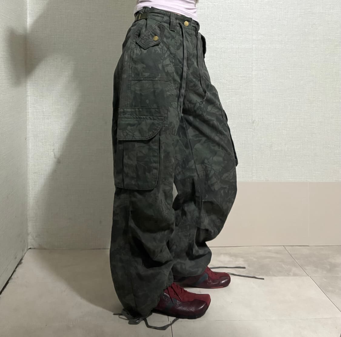 셔링디테일 카모 카고팬츠 상품이미지3