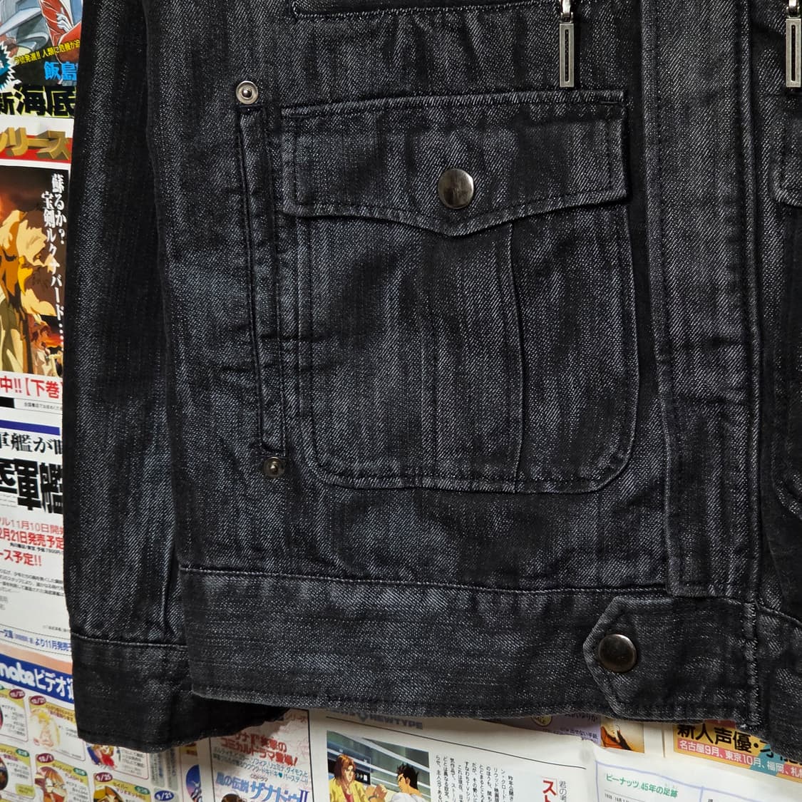 JPN 유광 데님 멀티 포켓 필드 자켓 상품이미지5