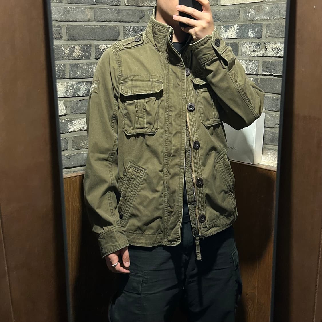 XL) 아베크롬비 올리브 그린 사파리 자켓 상품이미지8
