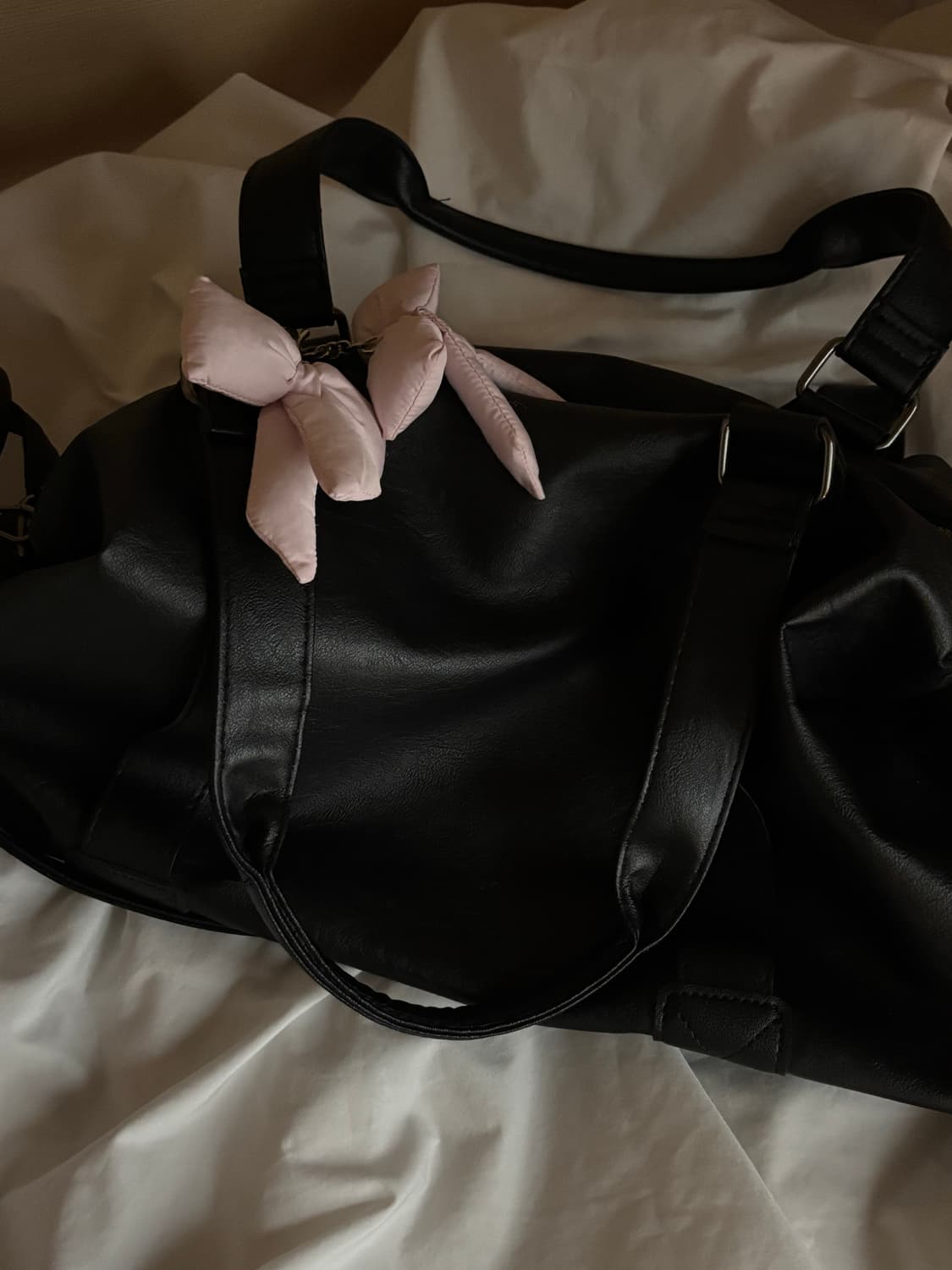 Black leather bag 가죽 보부상 가방 상품이미지2