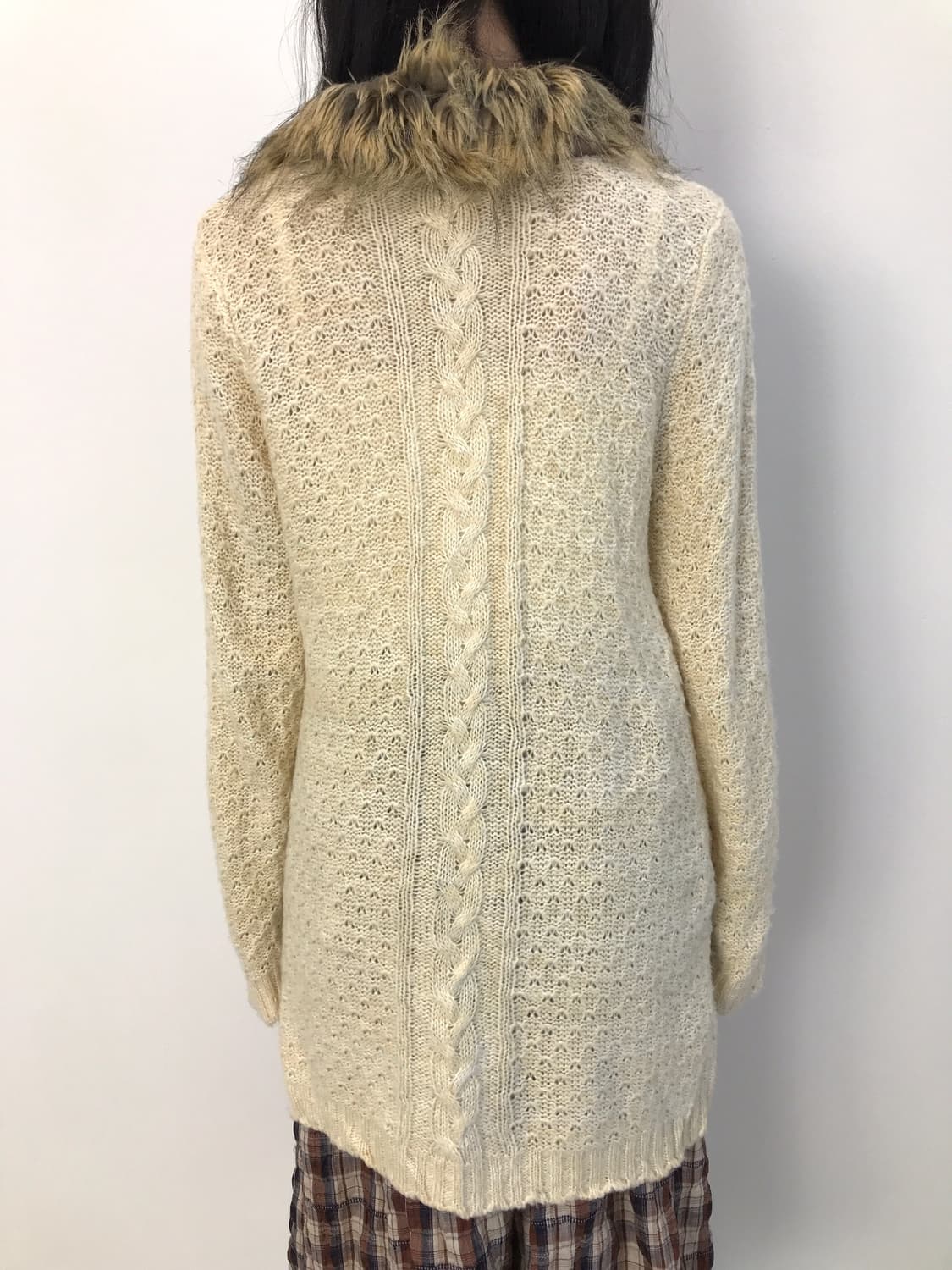 axes femme Mori Fur Collar Knit Cardigan 상품이미지3