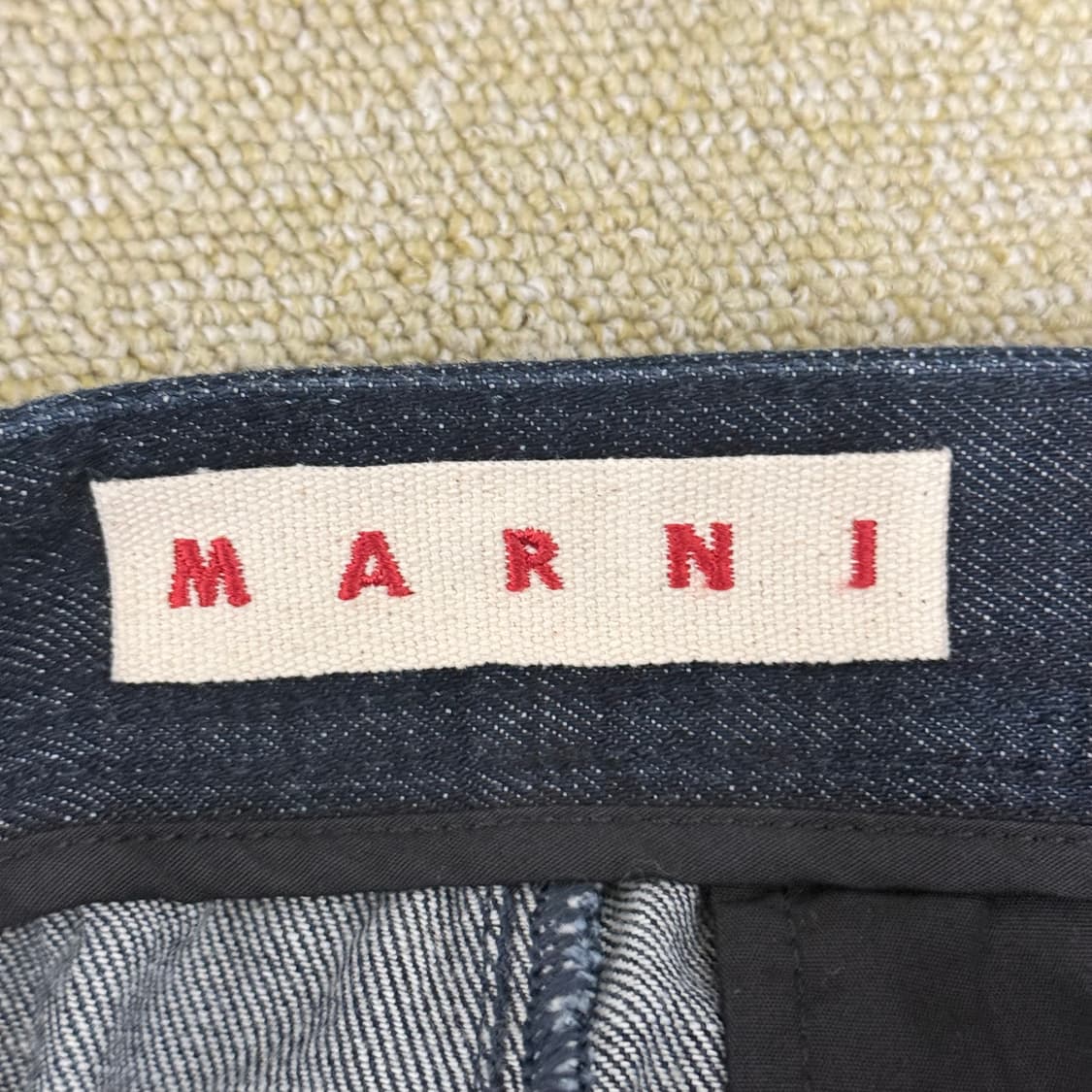 마르니 itlay 핀턱 버튼 플라이 테이퍼드핏 데님 팬츠(46) 상품이미지2