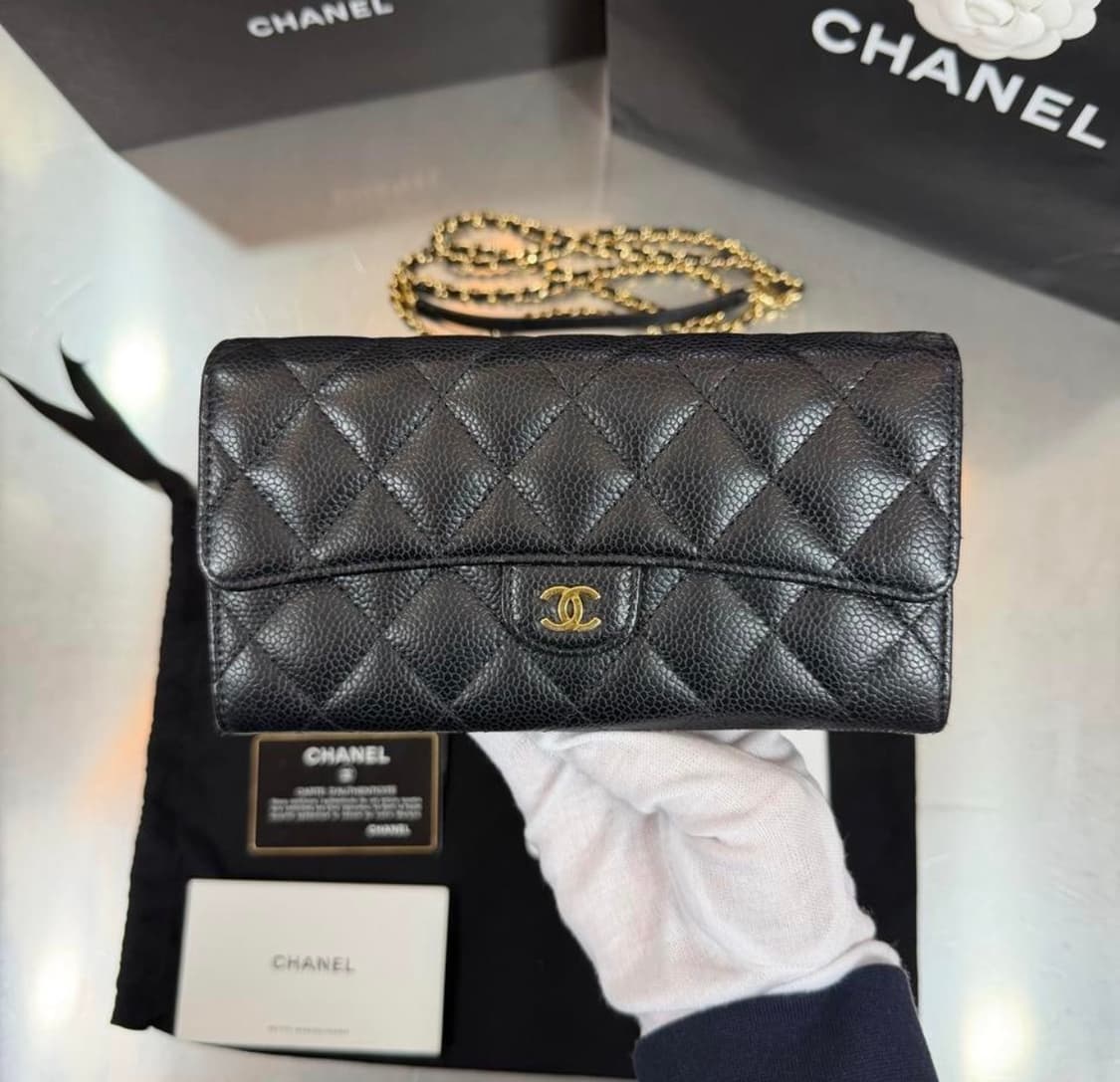 [리오브] 샤넬 WOC 캐비어 금장 장지갑 체인백 상품이미지2
