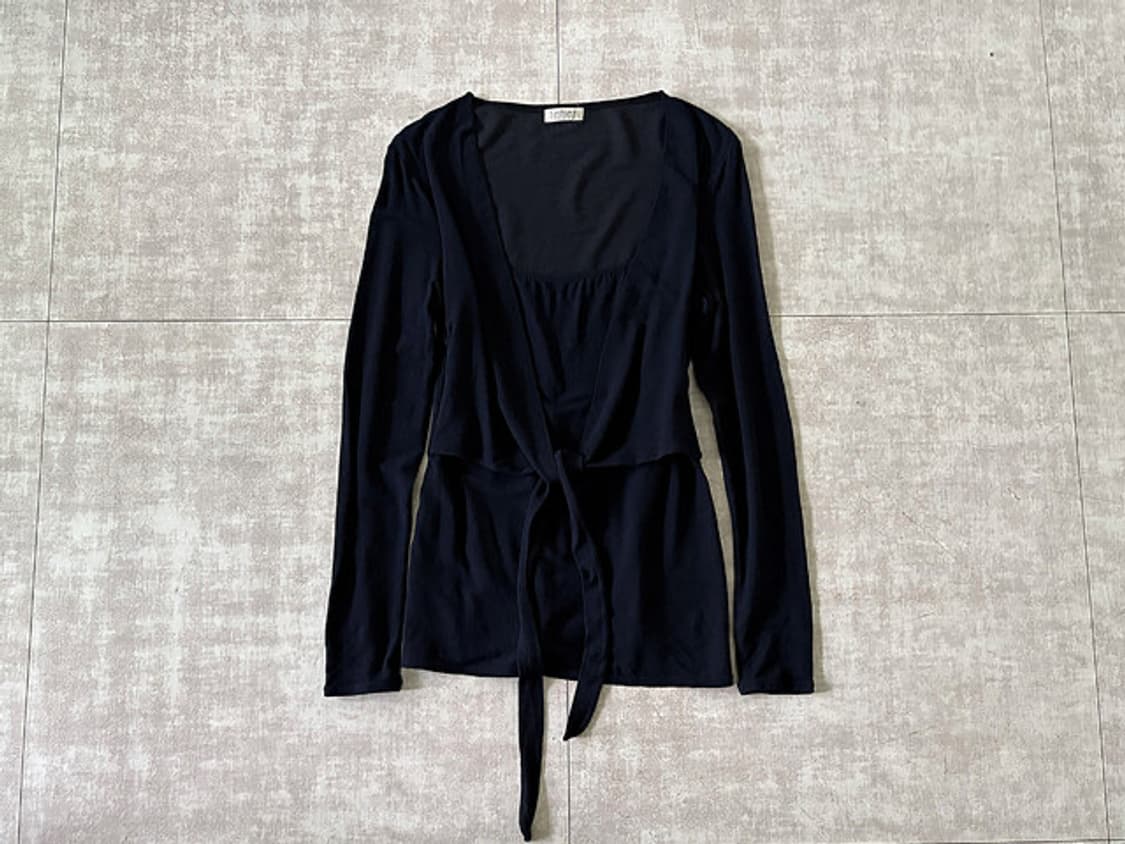 tie front knit 상품이미지1