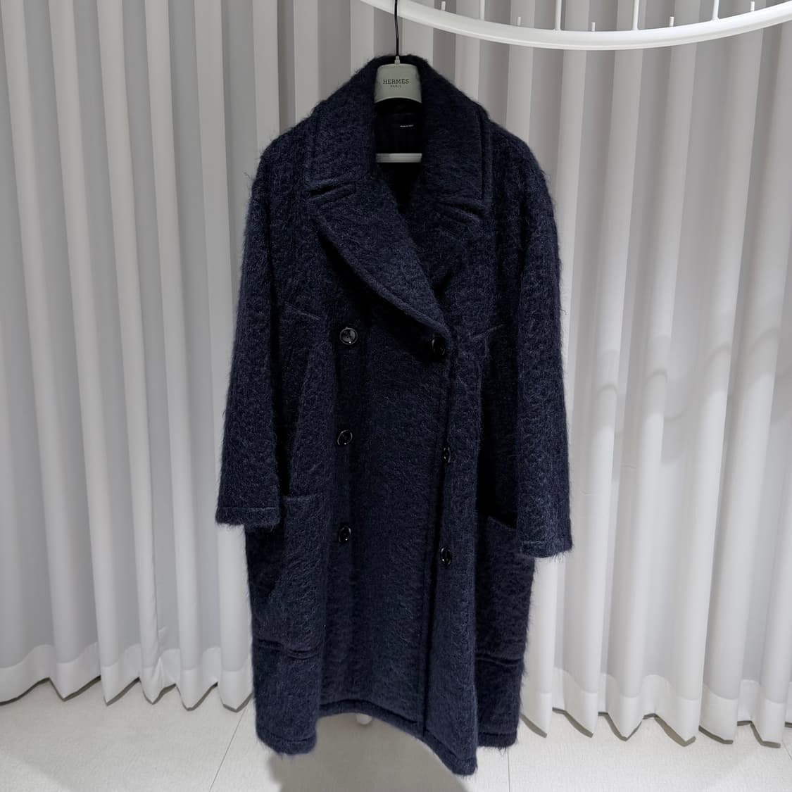 (A+/50) / 에르메스 쇼  런웨이 최고급 모헤어 코트 상품이미지2