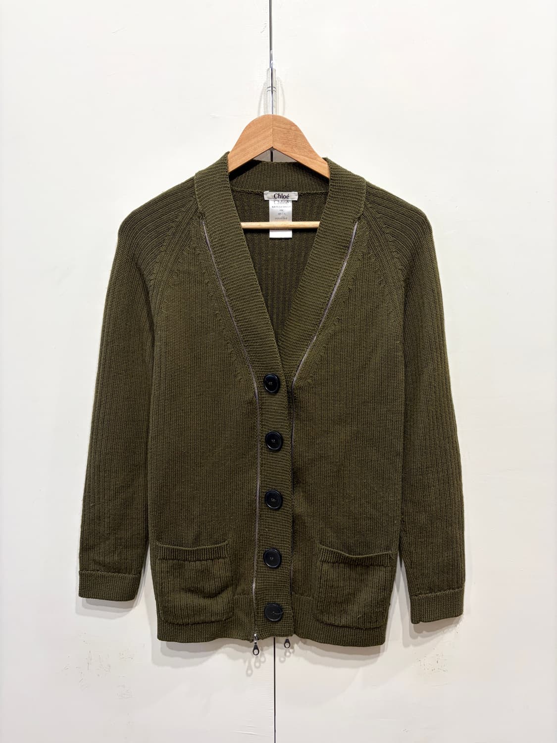 Chloé 끌로에 올리브 니트 가디건 상품이미지1