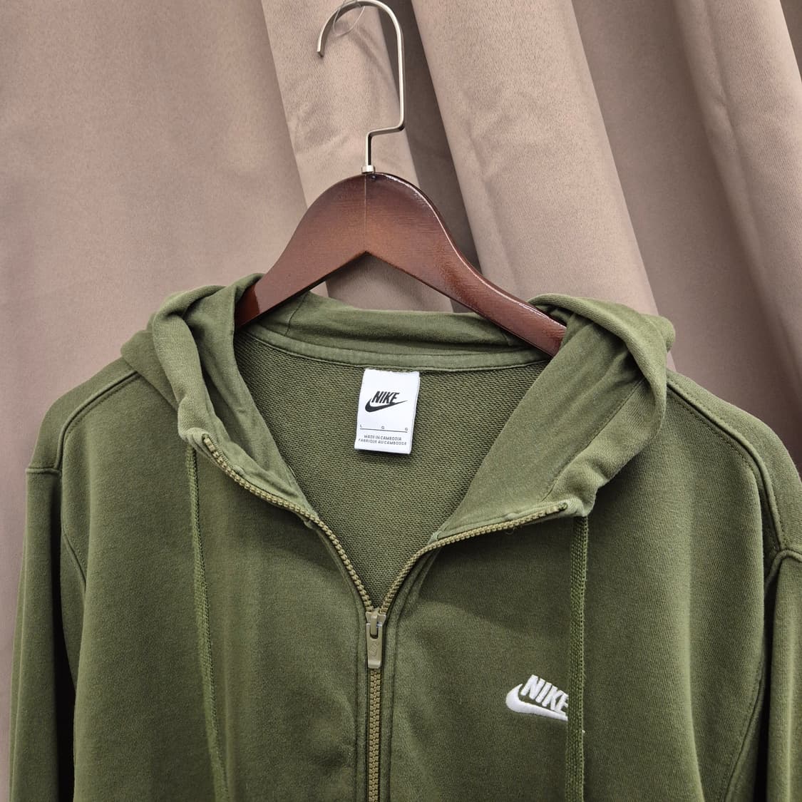 나이키 카키 후드 집업 L 상품이미지3