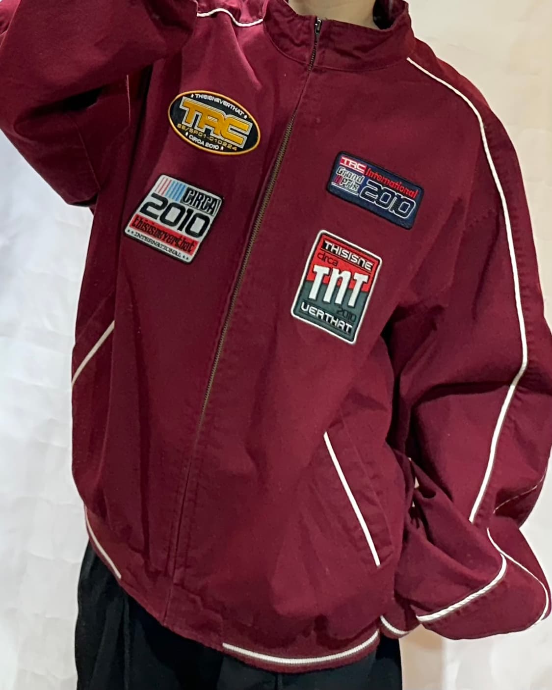 디스이스네버댓 TRC 버건디 레이싱 자켓 상품이미지1