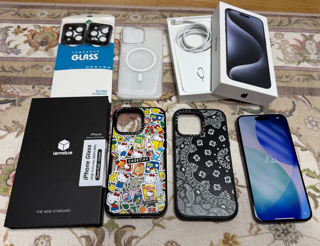 아이폰 15 프로맥스 블루 티타늄 256g 풀박스 상품이미지1