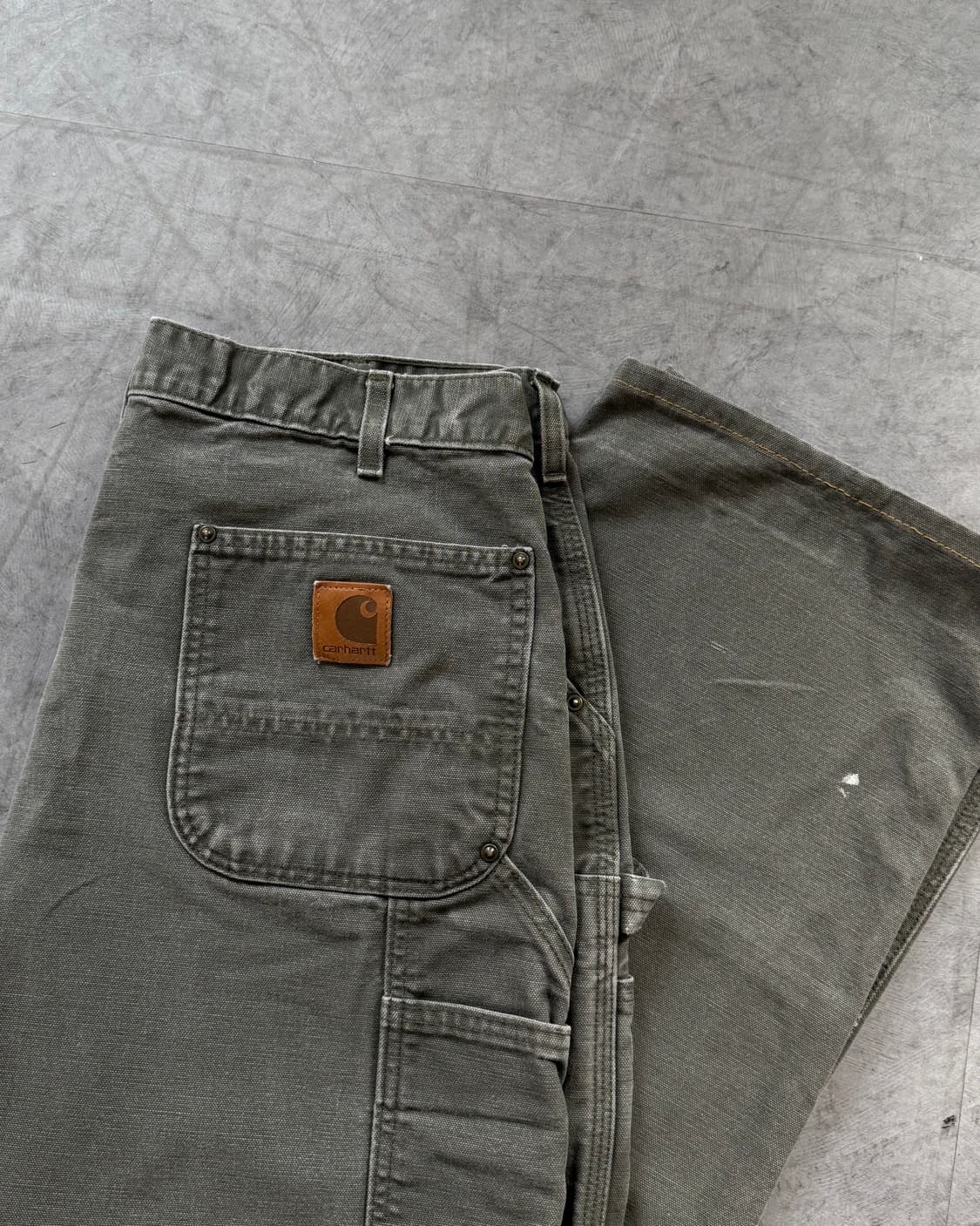 Carhartt 칼하트 더블니 카키 팬츠 상품이미지3