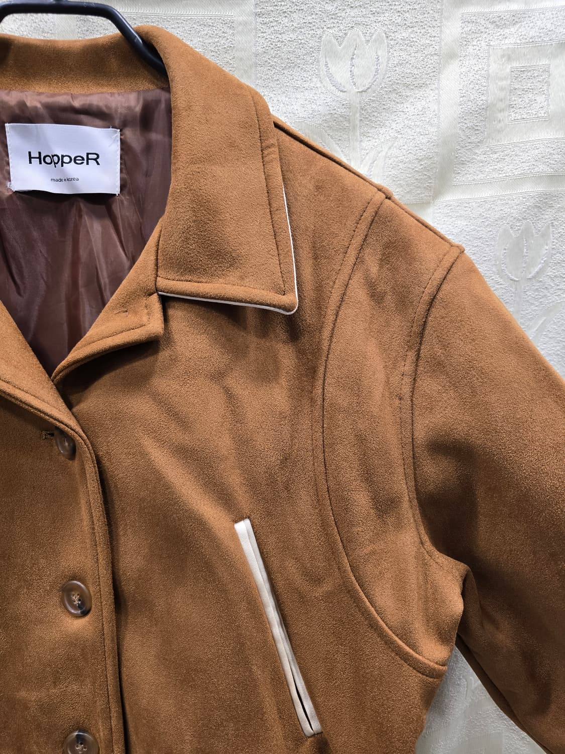 호퍼 HopperR 브라운 스웨이드 크롭 자켓 프리사이즈 상품이미지4