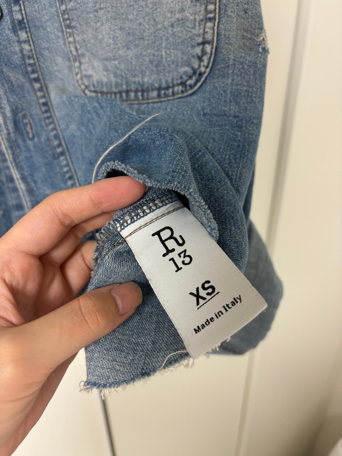 R13 데님 셔츠 xs 상품이미지4