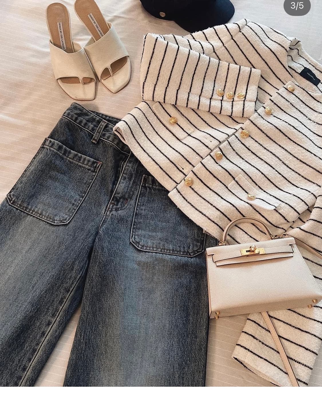 Striped spring tweed jacket 상품이미지4