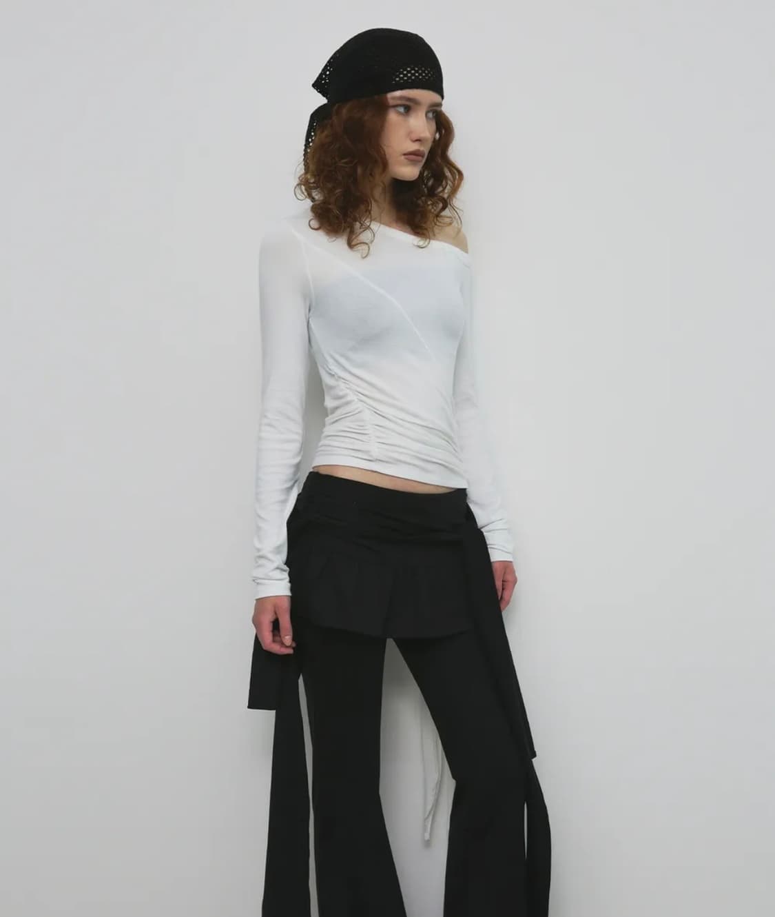 샌드릭 STRAP SKIRT PANTS_BLACK 상품이미지4