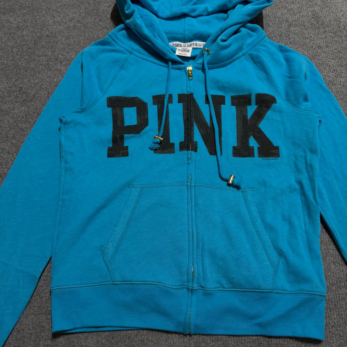 빅토리아 시크릿 핑크 블루 후드집업 M 상품이미지2