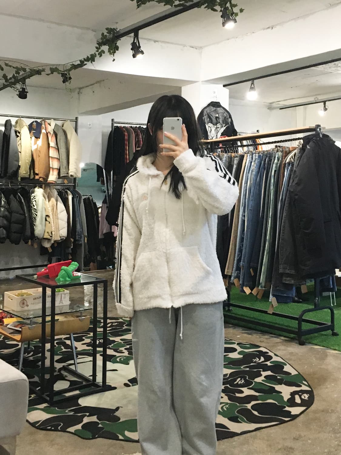 (희귀) 아디다스 쉐르파 플리스 후드집업 상품이미지3