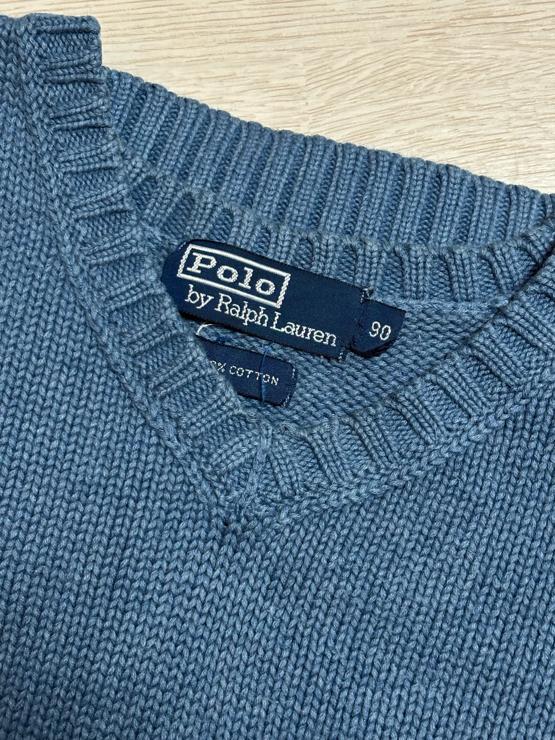 폴로 랄프로렌 블루 니트 조끼 베스트 상품이미지3