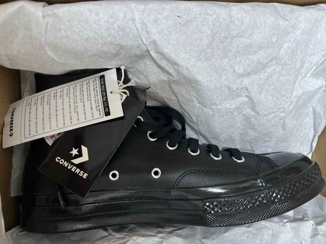 컨버스 70s 하이 레더 블랙 상품이미지3