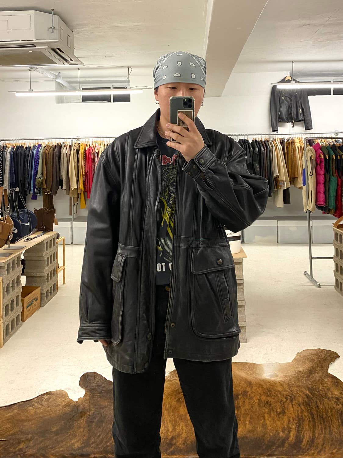 VTG leather coat 빈티지 레더 코트 상품이미지10