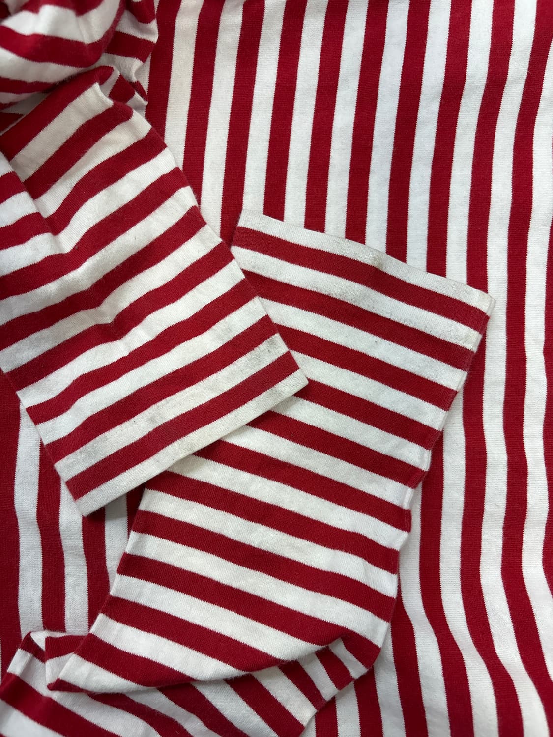 꼼데가르송 플레이 레드하트 스트라이프 티 상품이미지6