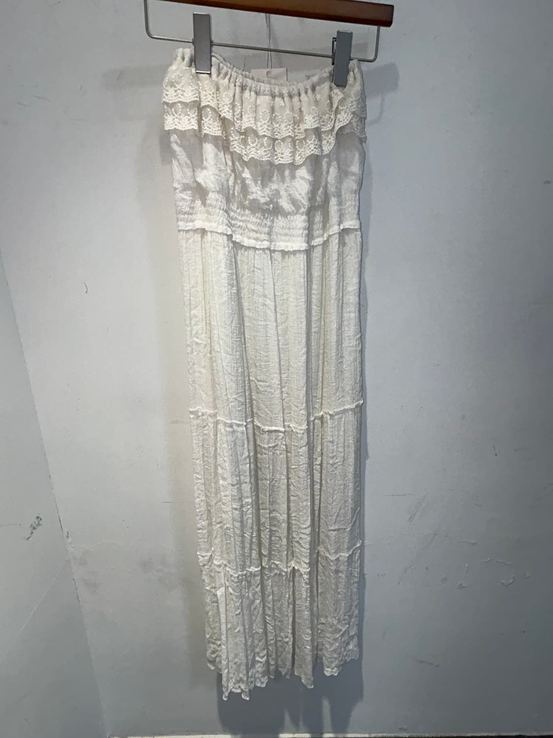 레이스 밴딩 맥시 스커트 상품이미지2