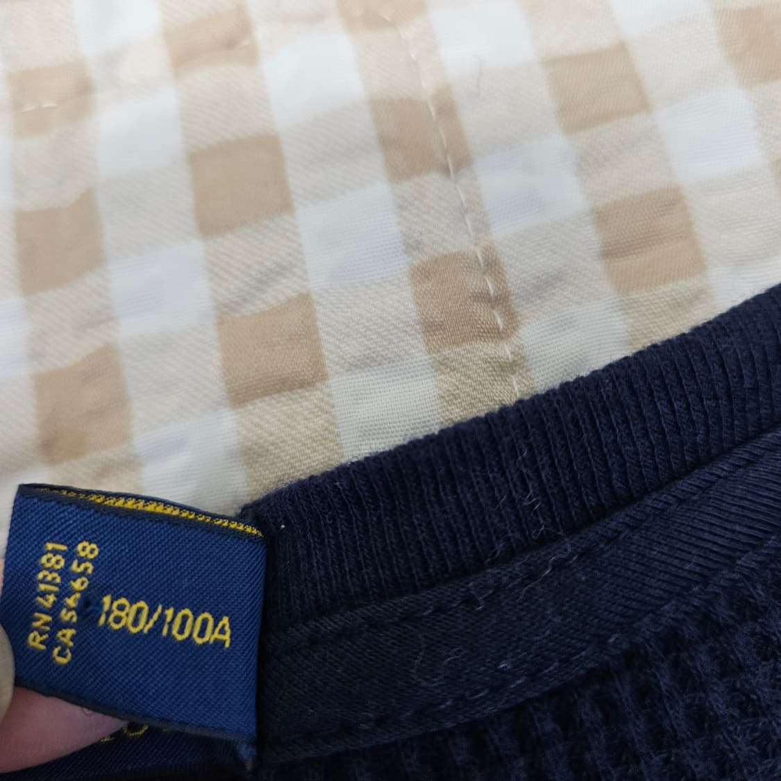 폴로 랄프로렌 와플 슬리브 면티 남자100 상품이미지6