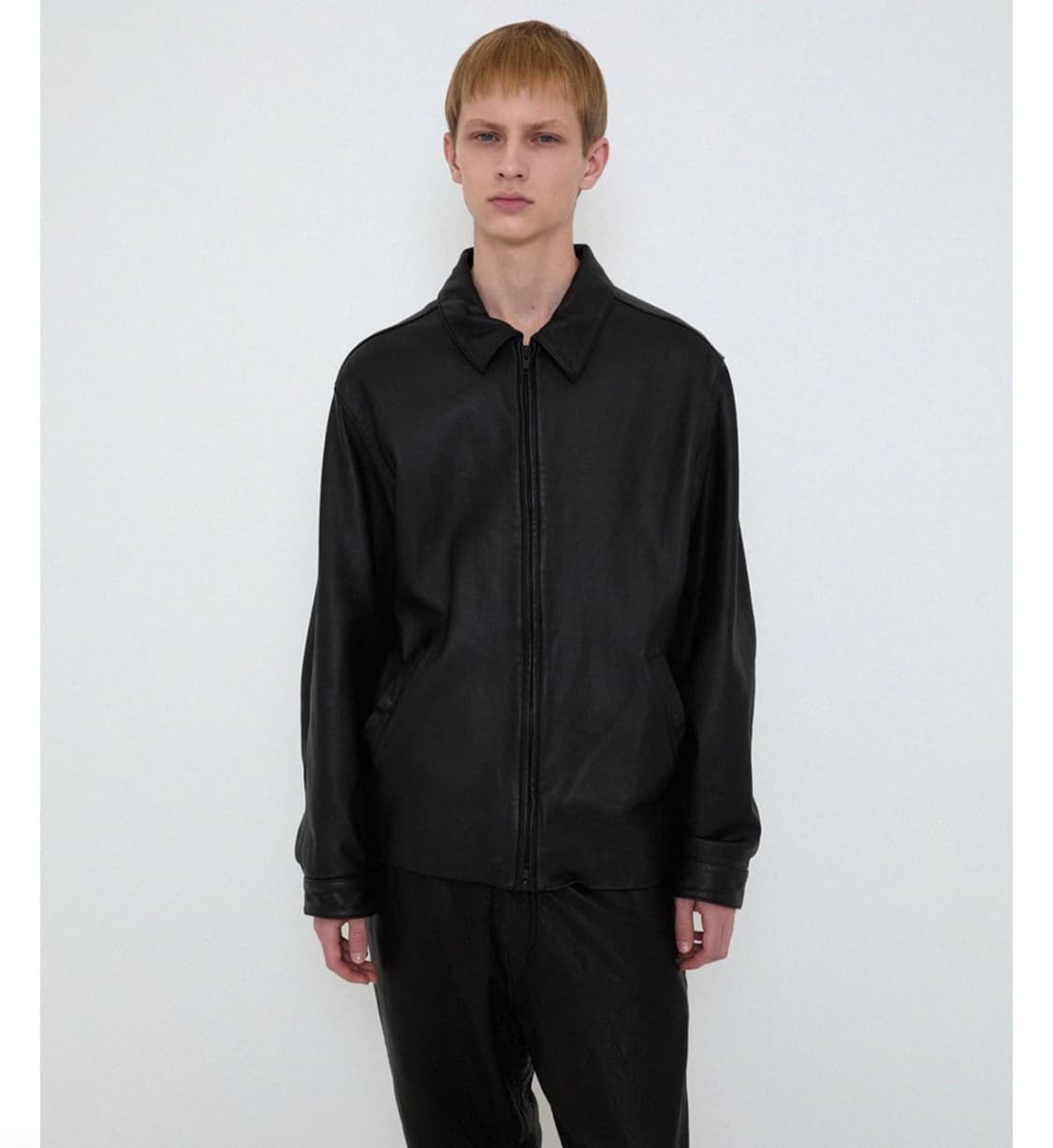 254 AGED LAMBSKIN SILE BLOUSON (BLACK) 상품이미지1