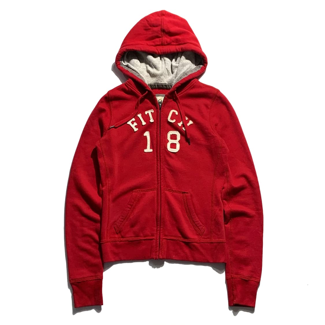 아베크롬비 딥레드 후드써멀 후드집업 상품이미지1