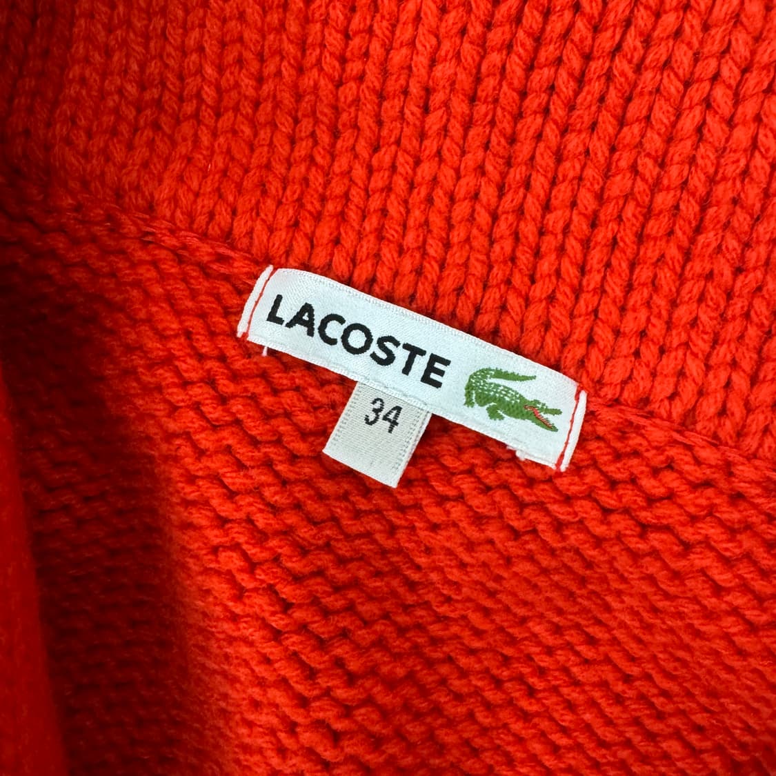여성용 90 라코스테 숄카라 니트 가디건  상품이미지4