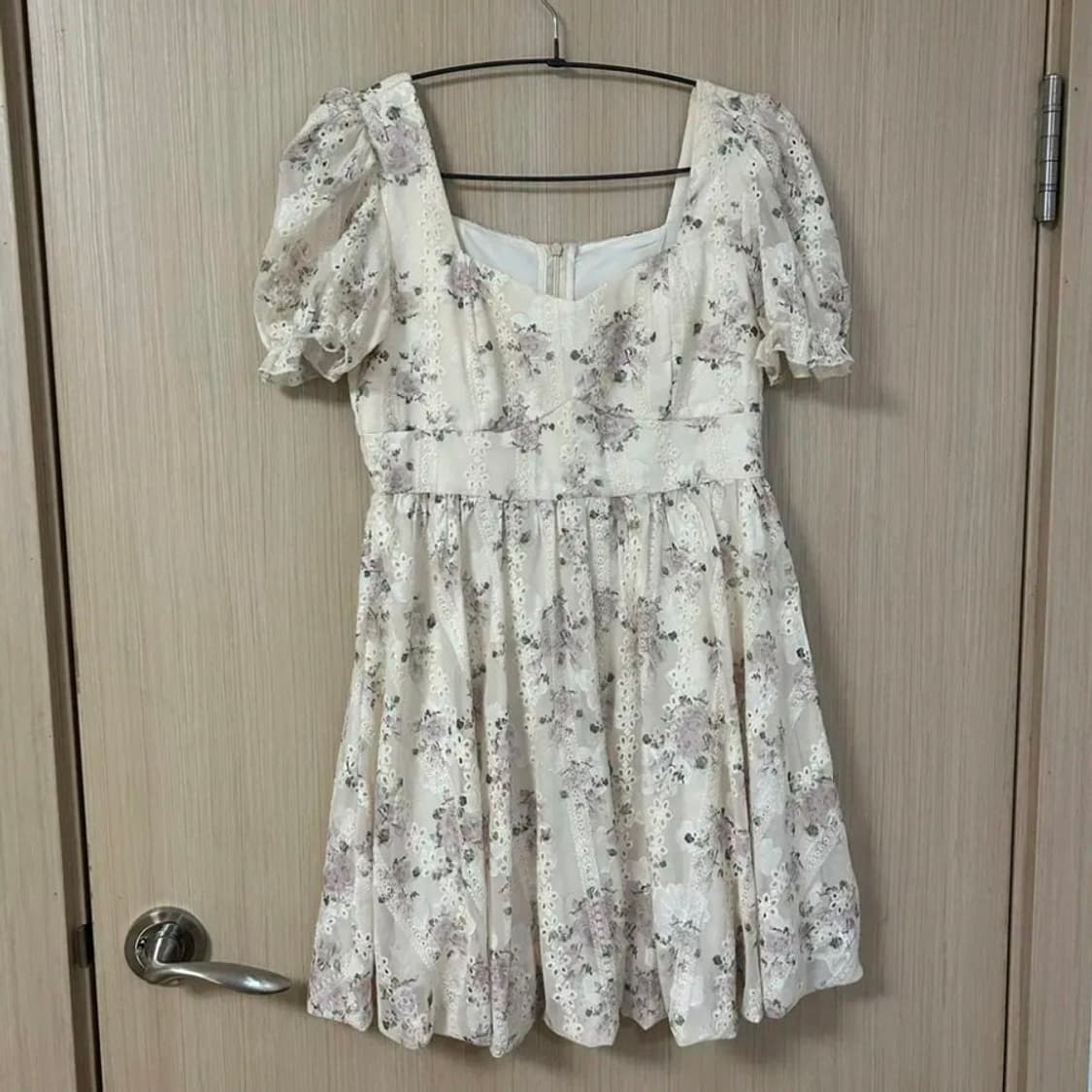 S사이즈) 신스덴 로즈 펀칭 미니원피스 슈화원피스 여름플로럴원피스 상품이미지8